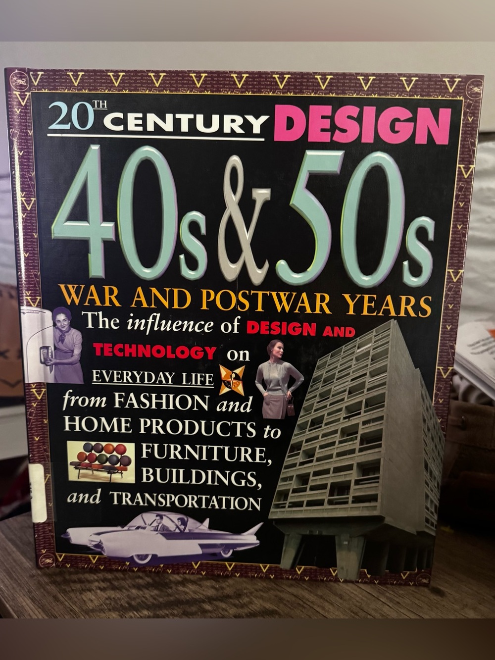 20th Century Design 40s & 50s War And Postwar Years Hardcover Book Fashion